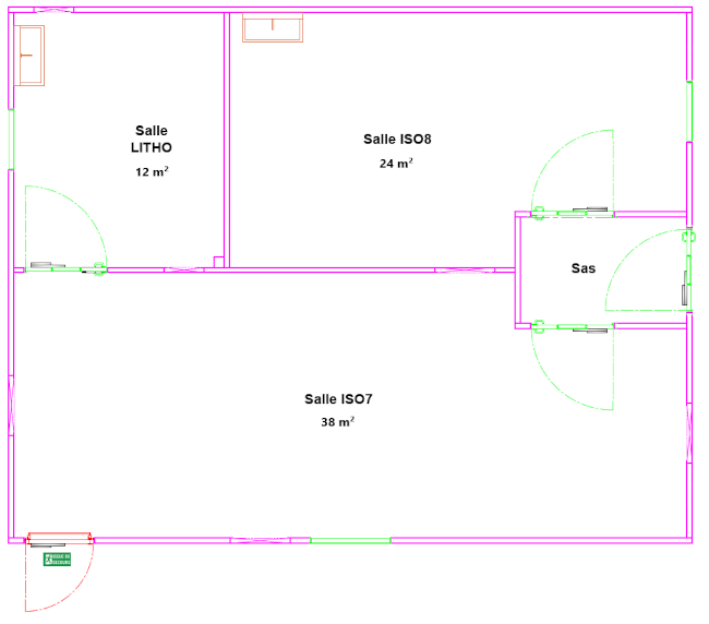 Layout of the clean room