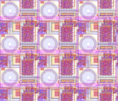 Layout of a 3 by 3 SPAD pixel array